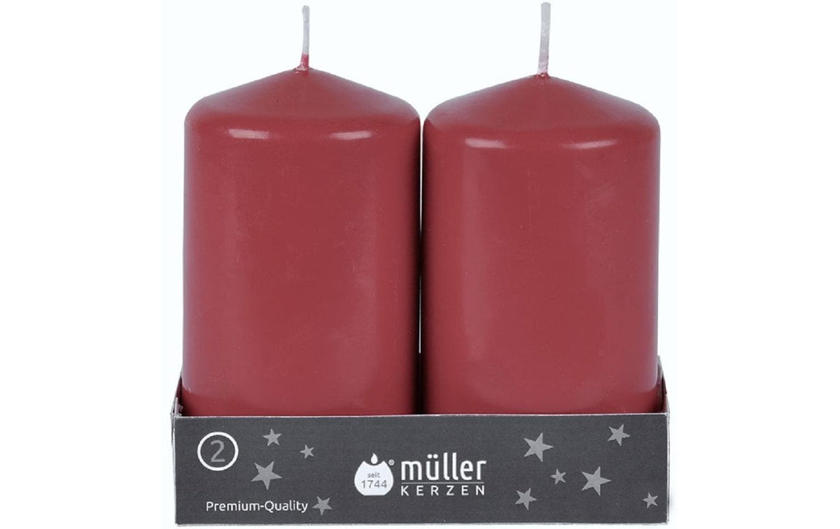 müller Kerzen, Weihnachtskerze Dunkelrot,