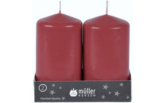müller Kerzen, Weihnachtskerze Dunkelrot,