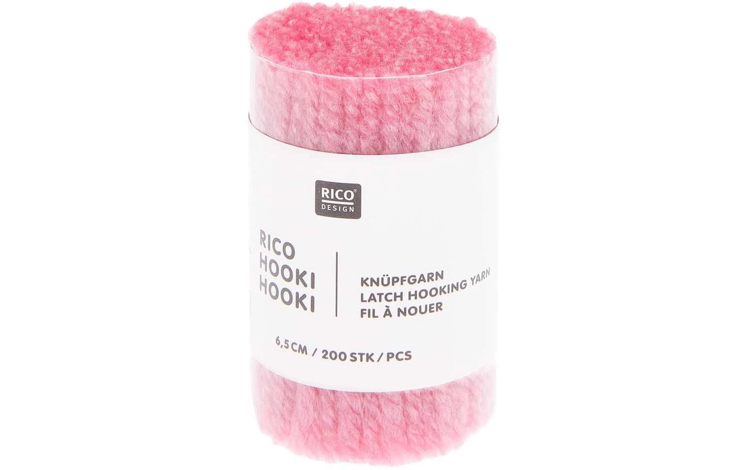 Rico Hooki Hooki Knüpfgarn, bonbonrosa