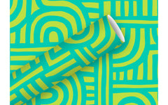 Braun + Company | B+C Geschenkpapier 2mx70cm | By Nature Labyrinth Türkis