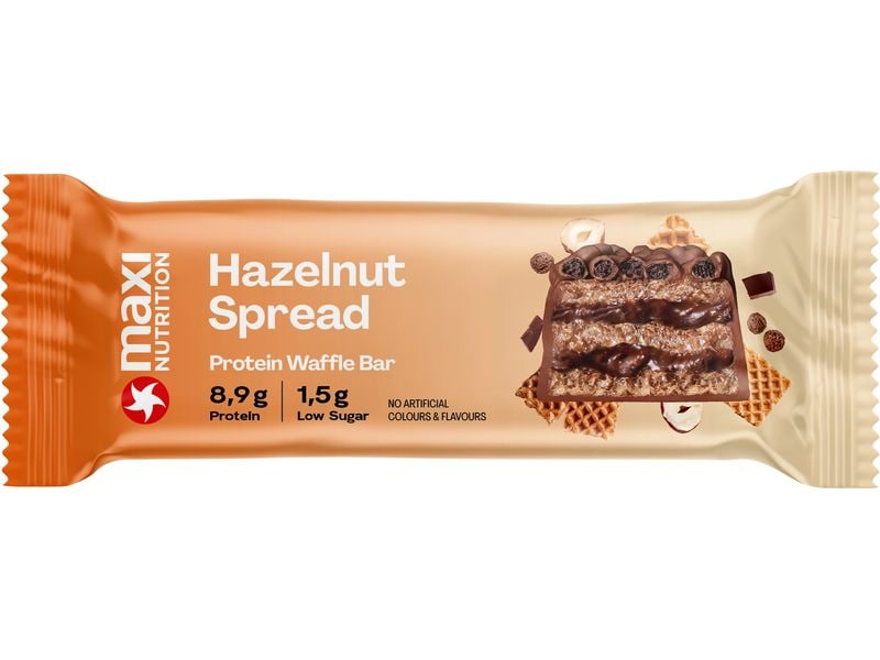 Maxi Nutrition | Protein Waffel Riegel | Hazelnut Spread, Box: 12x 39g