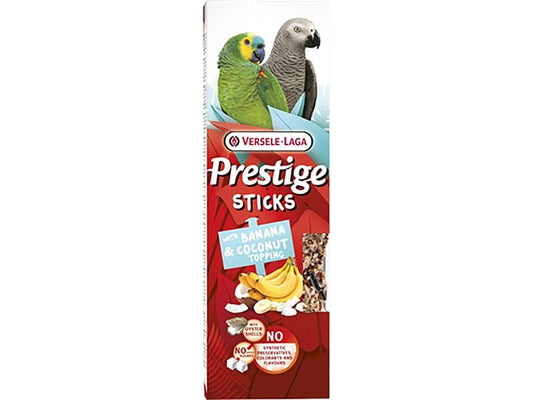 Versele Laga | Versele-Laga Prestige Sticks Banane&Kokos | 140g, für Papageien, 2 Stk.