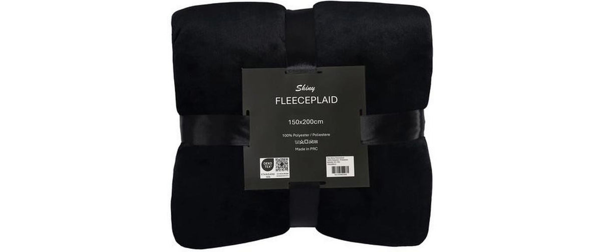 Flair Flanelldecke Shiny 150x200 Schwarz
