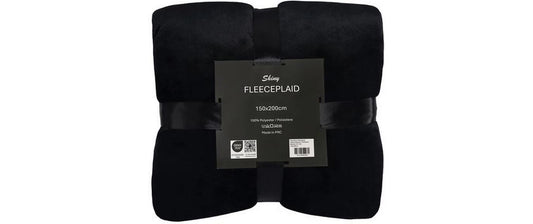 Flair Flanelldecke Shiny 150x200 Schwarz