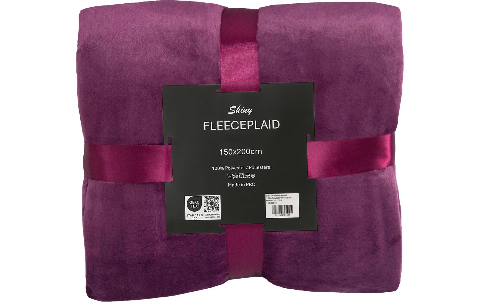 Flair Flanelldecke Shiny 150x200 Brombeer