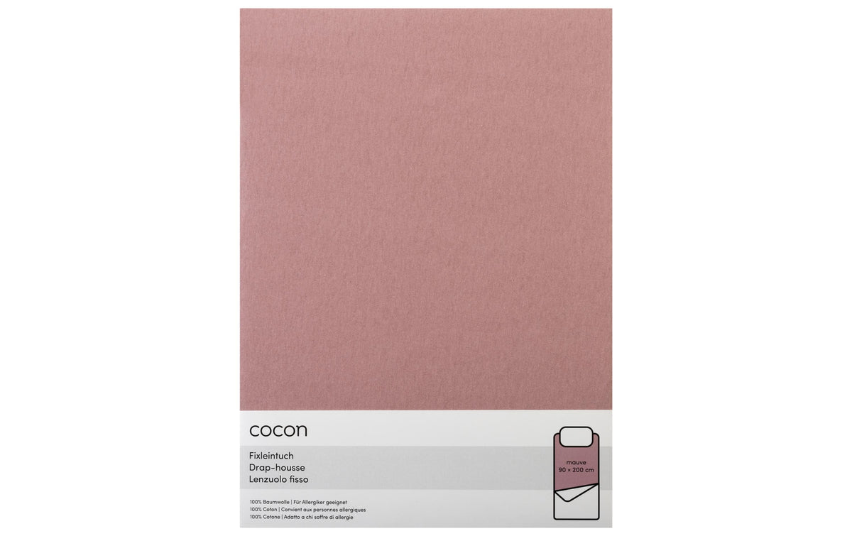 COCON, Fixleintuch 90-100 x 200 cm, Mauve