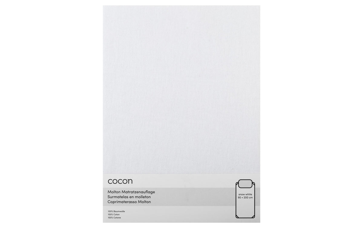 COCON Molton mit Gummiband, weiss