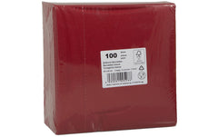 ELCO | Papierservietten 40 cm x 40 cm, 100 S | 3 lagig, Zelltuch, Bordeaux