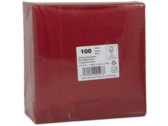 ELCO | Papierservietten 40 cm x 40 cm, 100 S | 3 lagig, Zelltuch, Bordeaux