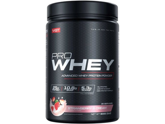 VAST | Pulver Pro Whey Dose: 900g | Strawberries and Cream
