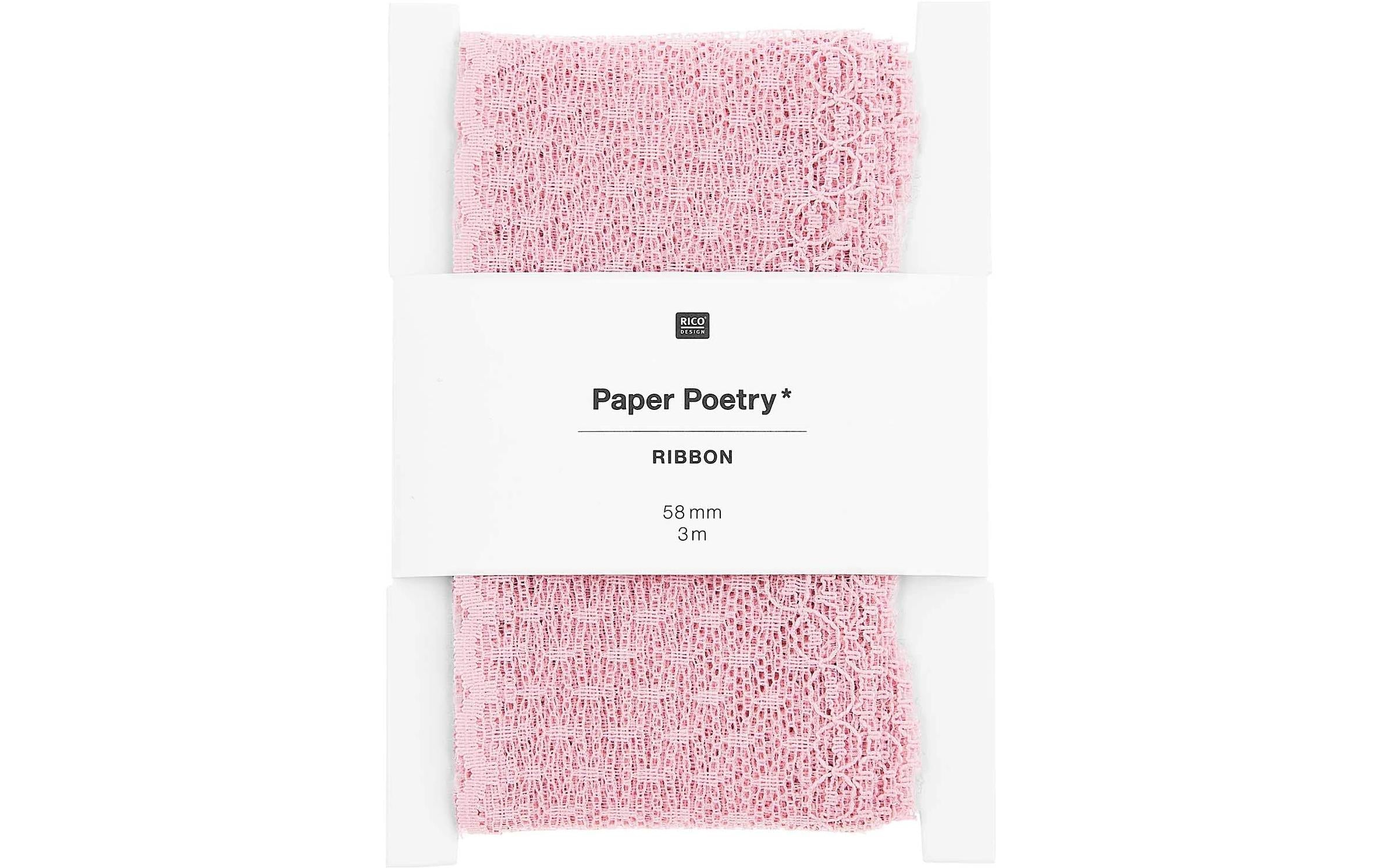 Rico Spitzenband Pünktchen, rosa