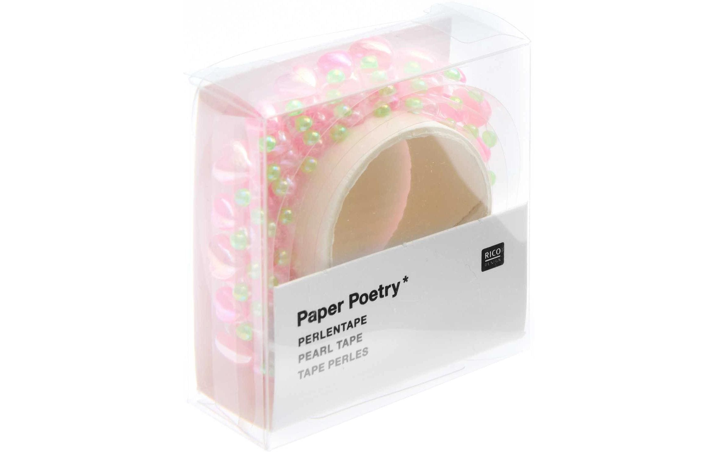 Rico Washi Tape Perlen, Herzen, pastell