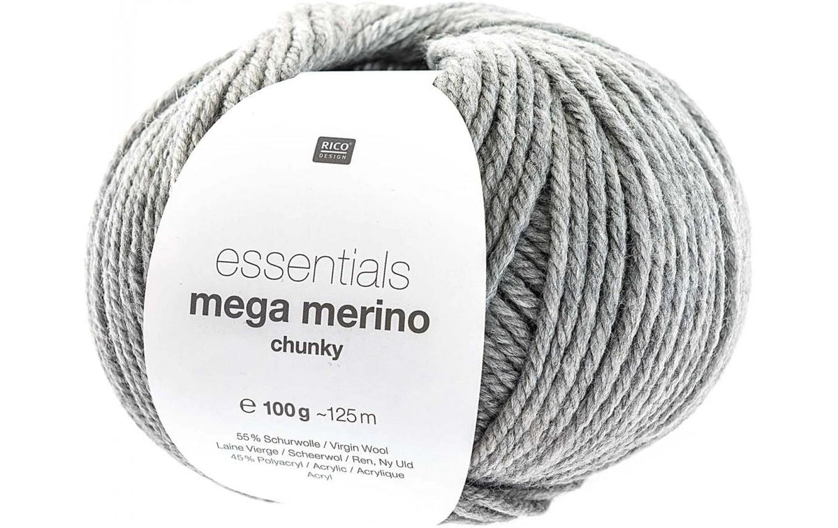 Rico Essentials Mega Wool chunky hellgrau