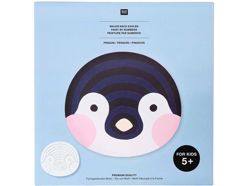 Rico Design | Rico Malen nach Zahlen | 26 x 37 cm, Pinguin