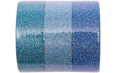 Rico Washi Tape Set Glitter, blau Mix