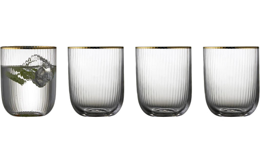 Lyngby | Trinkglas Palermo Gold 35 cl 4 Stk. | Farbe Transparent, Glas with gold rim