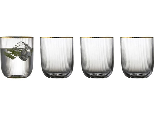 Lyngby | Trinkglas Palermo Gold 35 cl 4 Stk. | Farbe Transparent, Glas with gold rim