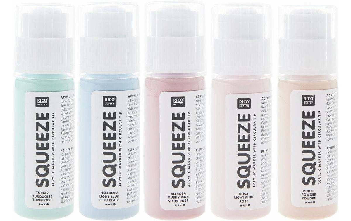 Rico Squeeze Marker, Pastell Set