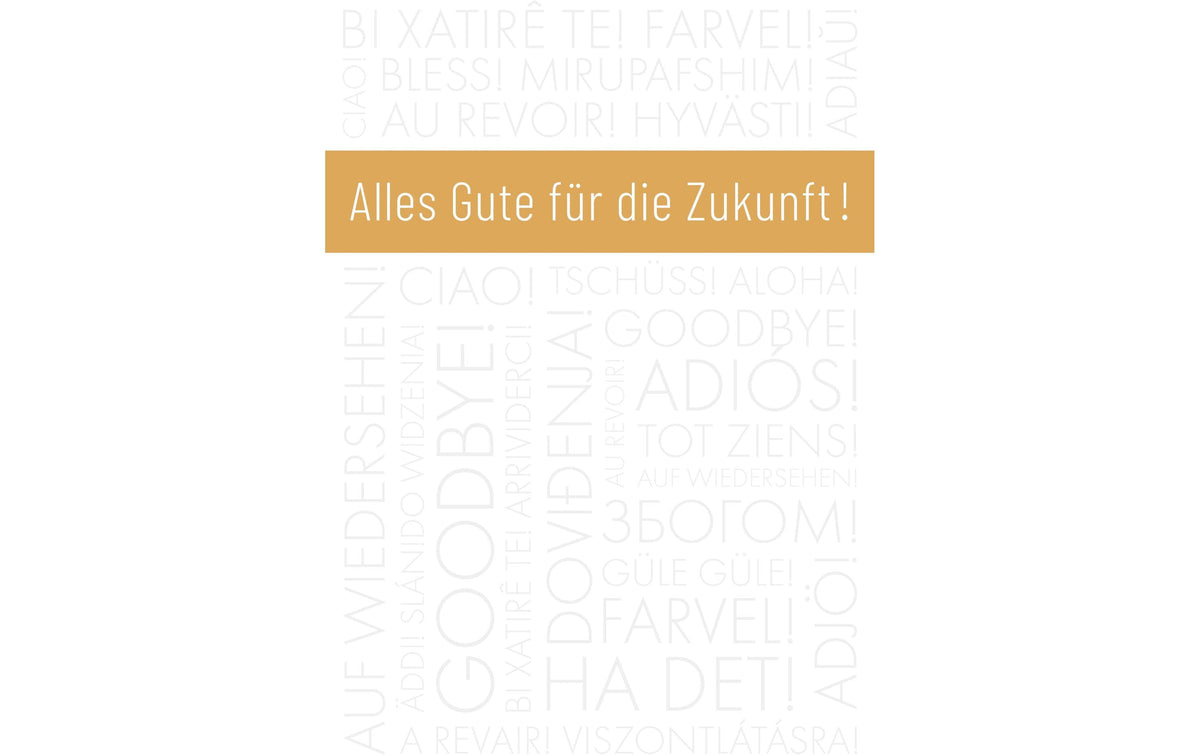 ABC Glückwunschkarte Abschied/Ruhestand