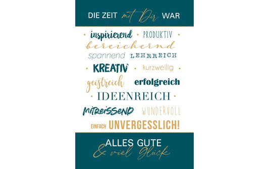 ABC Glückwunschkarte Abschied/Ruhestand
