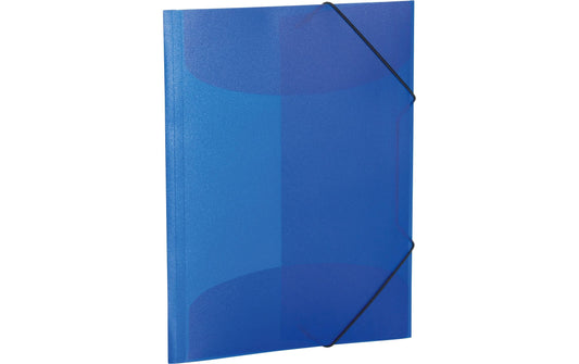 HERMA | Sammelmappe A4 Transluzent dunkelblau | Polypropylen, Gummispanner, 3 Innenklappen