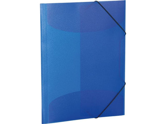 HERMA | Sammelmappe A4 Transluzent dunkelblau | Polypropylen, Gummispanner, 3 Innenklappen