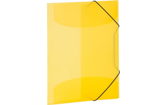 HERMA | Sammelmappe A4 Transluzent gelb | Polypropylen, Gummispanner, 3 Innenklappen