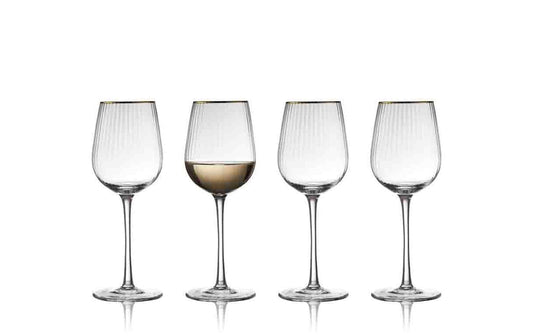 Lyngby | Weissweinglas Palermo Gold 30 cl | 4 Stk. Farbe Transparent, Glas