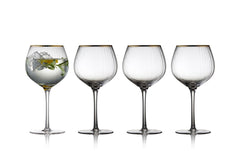 Lyngby | Gin Glas Palermo Gold 65 cl 4 Stk. | Farbe Transparent, Glas with gold rim