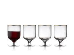 Lyngby | Weinglas Palermo Gold 30 cl 4 Stk. | Farbe Transparent, Glas with gold rim