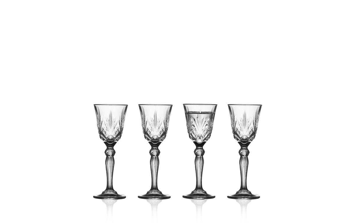 Lyngby Aquavit Glas Melodia 5 cl 4 Stk.