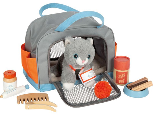 small foot | Katze mit Tasche und Pflege-Set