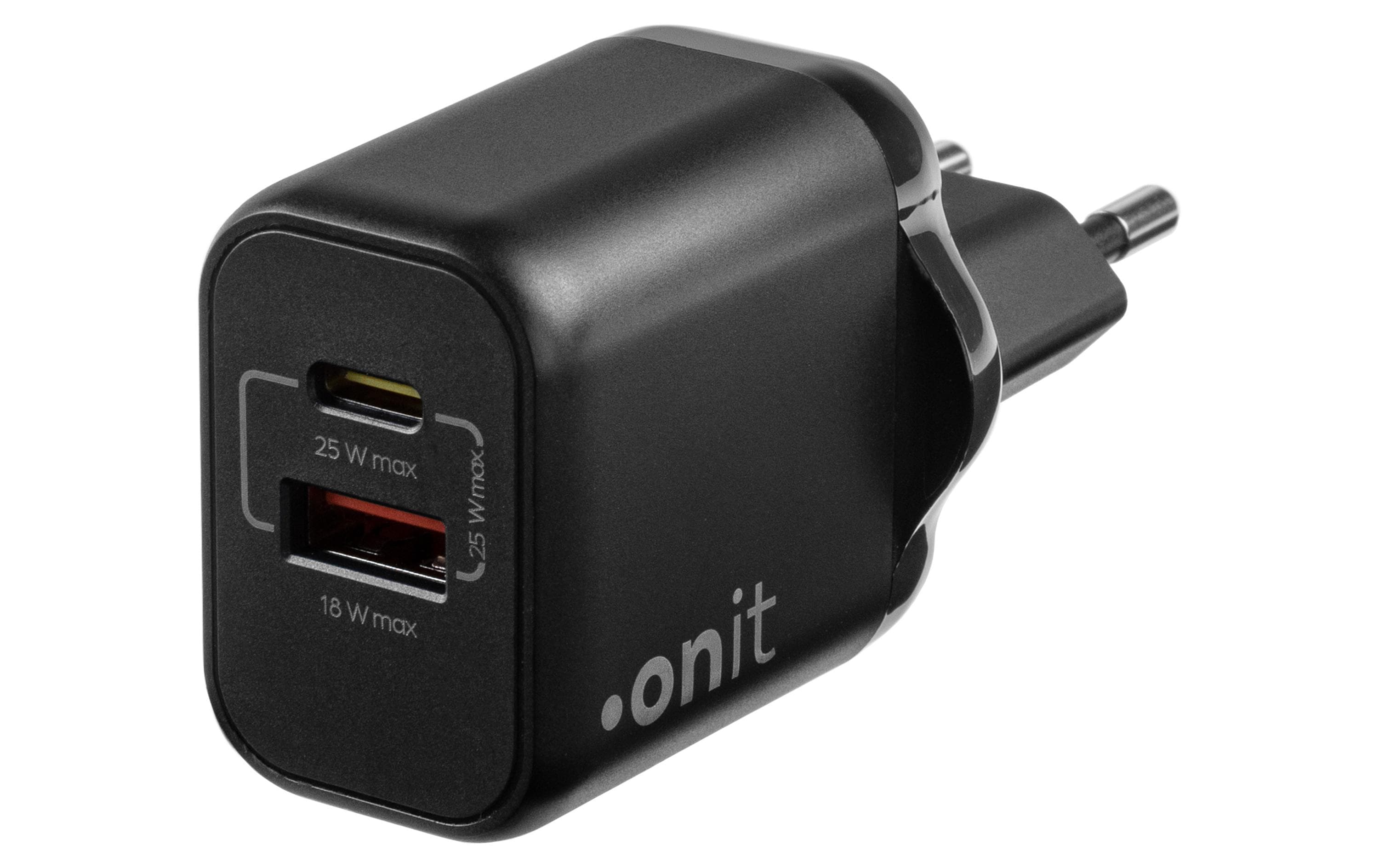 onit, USB-Wandladegerät Dual 1C1A 25 W GaN