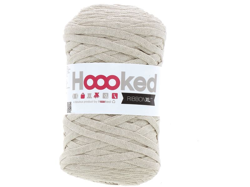 Hoooked | RibbonXL, Sandy Ecru | Knäuel 250 g, 120 m