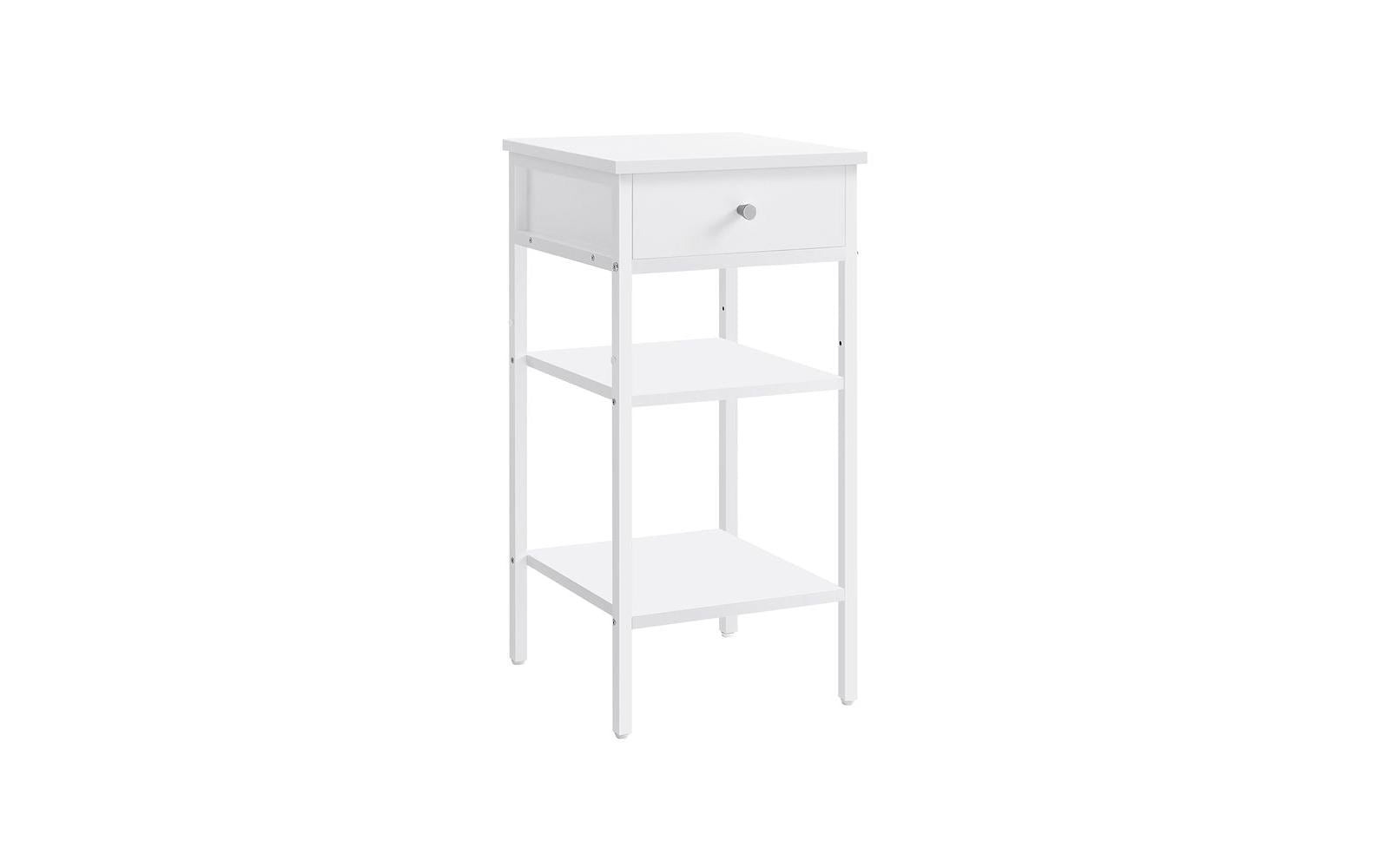 Vasagle Nachttisch in Weiss mit Schublade