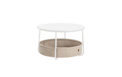 VASAGLE, Couchtisch 75 x 45 cm, Beige/Weiss