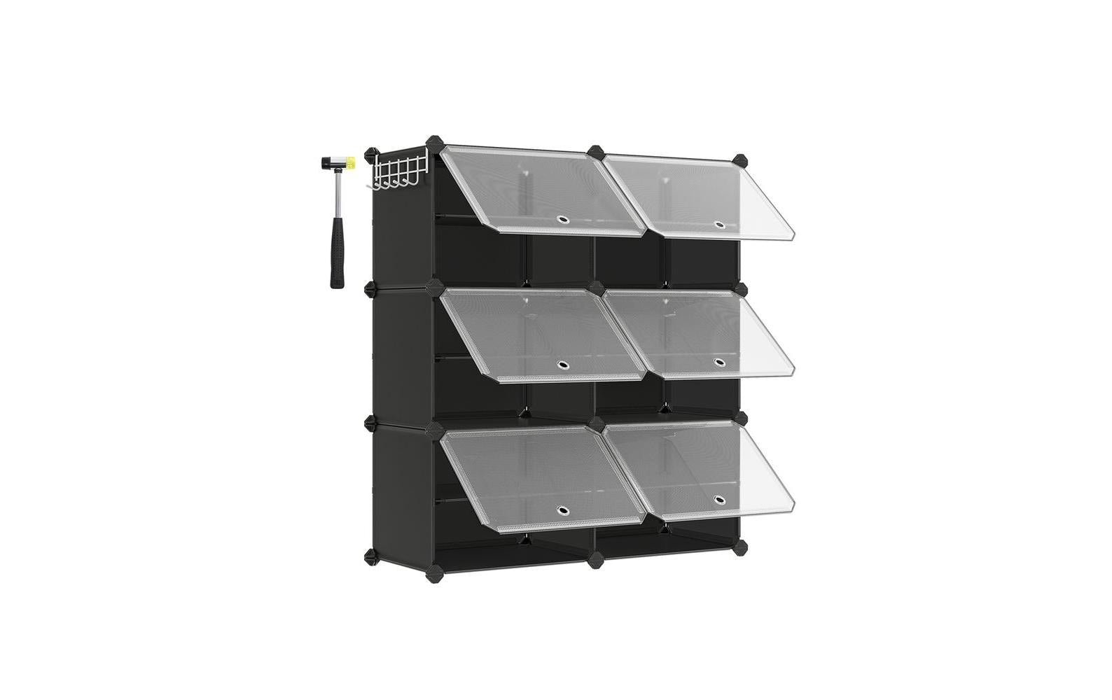 Songmics Schuhboxen stapelbar, 12er Set