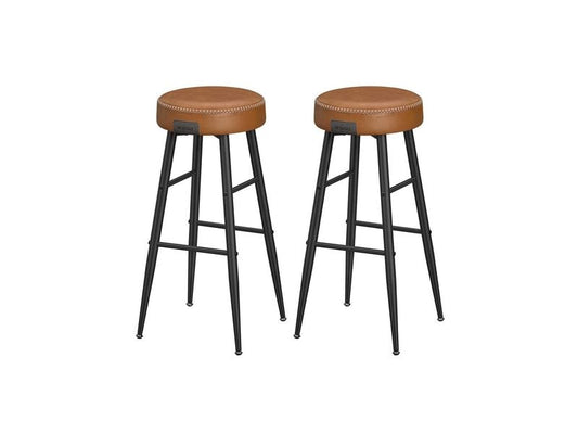 VASAGLE | Barhocker, 2er Set, Sitzhöhe 75cm | 51.6x75 cm (DxH), Traglast 100 kg