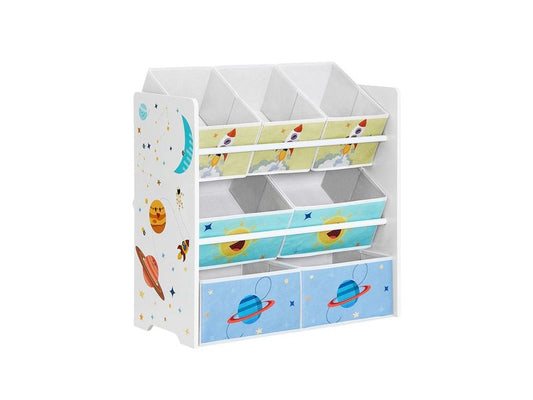 Songmics | Regal mit 7 Boxen | 29.5x62.5x60 cm (TxBxH),MDF, Stahl, Vlies