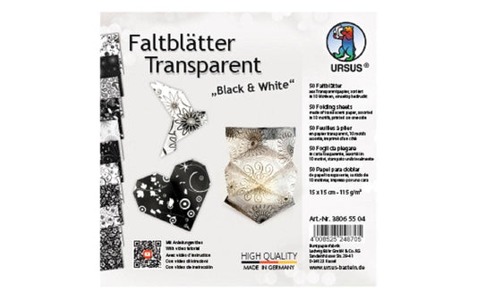 URSUS Faltblätter Origami  Transparent