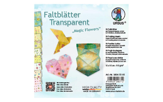 URSUS Faltblätter Origami  Transparent
