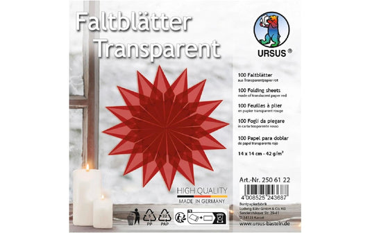 URSUS Faltblätter Origami Transparent