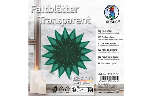 URSUS Faltblätter Origami Transparent