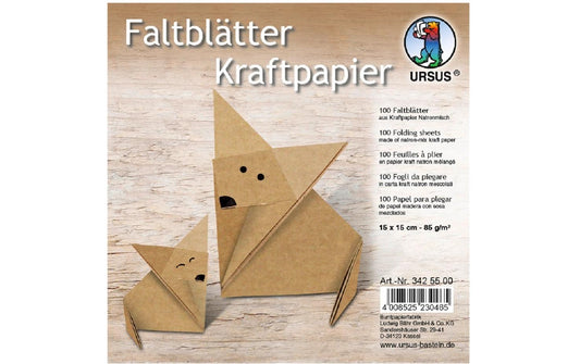 URSUS Faltblätter Origami Kraftpapier