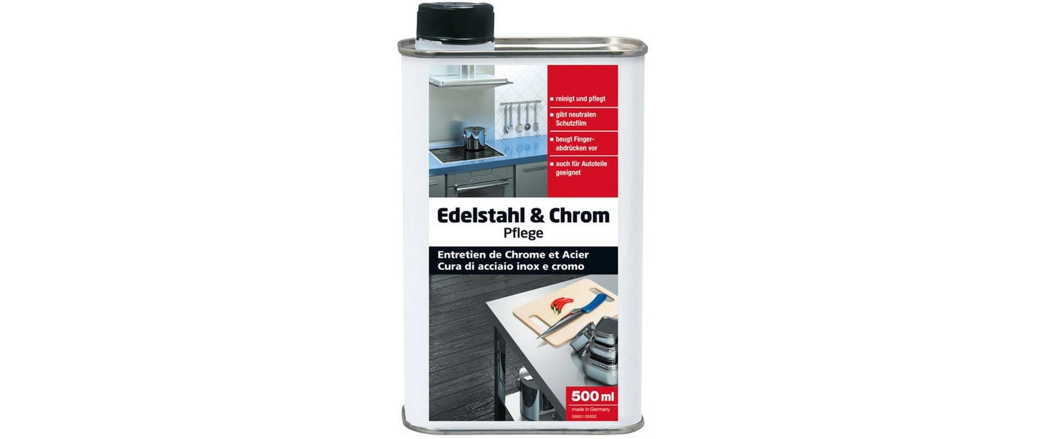 Edelstahl- + Chrompflege 500 ml