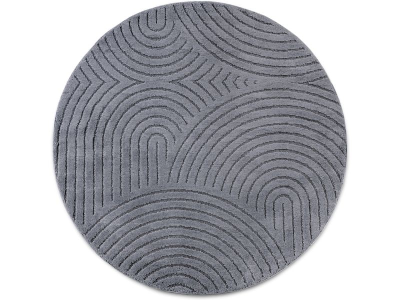 Elle Decoration | Teppich Panglao | Ø 160 cm, Anthracite