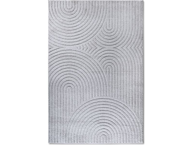 Elle Decoration | Teppich Panglao | 40% PES, 60% PP, 80 x 150 cm, Light Grey