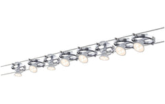 Paulmann | Seilsystem Cardan Basisset GU5,3 | max. 8x10W dimmbar 230/12V Chrom matt, Chro