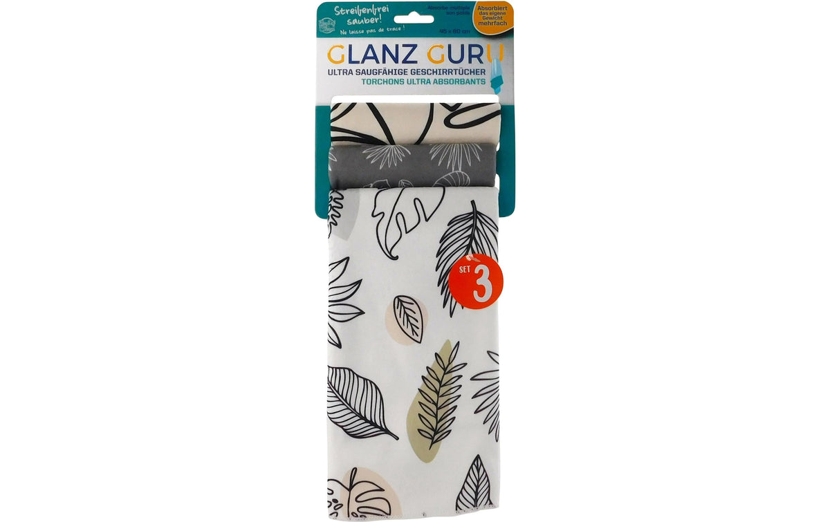 Glanz Guru Geschirrtücher Natur 3er Set