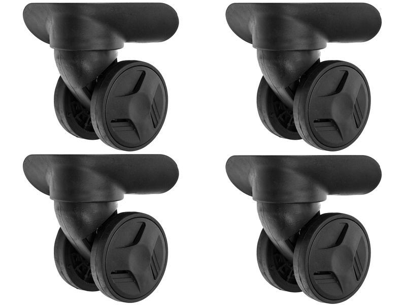KOOR | Koffer Ersatzräder 4-er Pack | 4 Räder (2 links, 2 rechts), schwarz